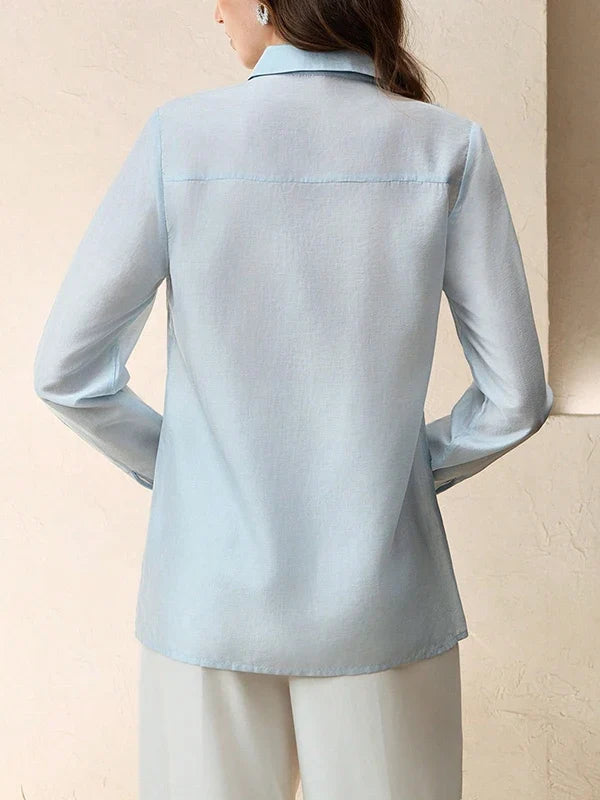2025 New Long Sleeves Shirts for Women Summer Autumn 3D Flower Chic Blouse Tops for Women Office Business Casual Work