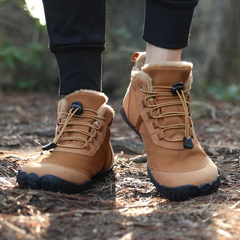 VENOCON PINGKEE Wide ToeBox Barefoot Casual Shoes Men Women Minimalist Winter Snow Thermal Feet Boots Sneakers Footwear Man