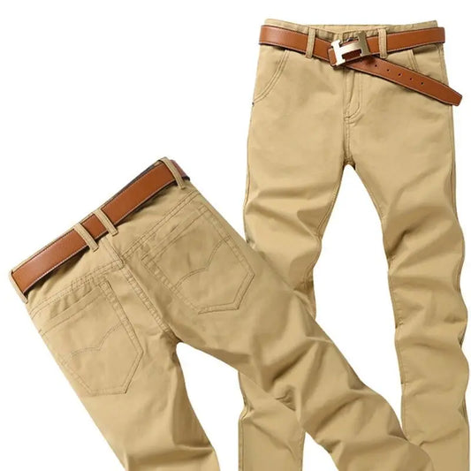 Spring and Summer Men's Casual Thin Labor Cargo Work Wear Army Slim Straight Overalls Cotton Long Pants Large Size Trousers