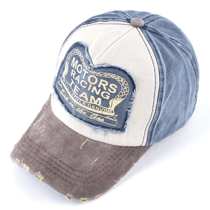 Vintage Washed Denim Baseball Cap For Men And Women Snapback Trucker Hat With Letter Patch Spring Autumn Unisex Hip Hop Cap