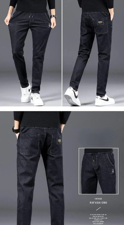 New Man Pants Hip Hop Harem Jeans Men Trousers Loose Joggers Denim Casual Sweatpants Korea Trousers Streetwear Men Clothing