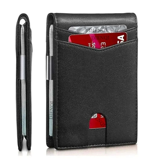 Porte-cartes de crédit Homme Portefeuille Sac à main Homme Porte-monnaie Mince Petit Court Portefeuille Homme Noir Vallet Billfold