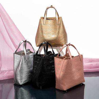 Classic Retro Style Women's Fashion Handbag Pure Colour Simple Design Large Capacity Exquisite Versatile