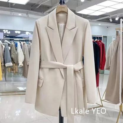 Spring Autumn Women's Blazer Coat 2026 Korean Version Fashion Ladies Outerwear Long Sleeve Comfortable Female Slim Suit Jacket