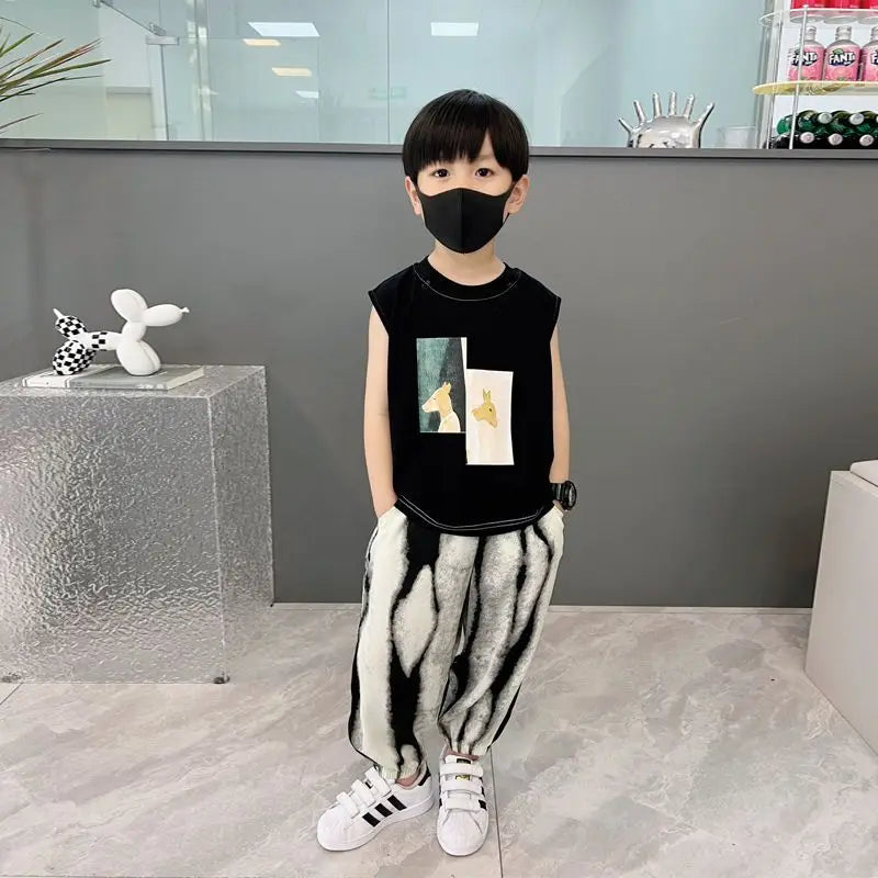 Vest Set Boy´s Clothing Children's From 8 12 Years Shorts Summer Suit Kids Boys Child Boutique 4 Wear Clothes Toddler T-shirt 7