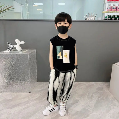 Vest Set Boy´s Clothing Children's From 8 12 Years Shorts Summer Suit Kids Boys Child Boutique 4 Wear Clothes Toddler T-shirt 7