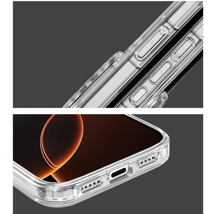 Luxury Clear Shockproof for Magsafe Magnetic Case For iPhone 17 Air 17Pro 17 Pro Max Wireless Charging Shockproof Hard PC Cover