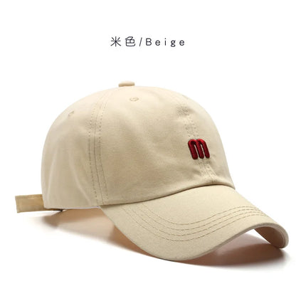 Fashion 100% Cotton Baseball Cap for Men and Women Letters Embroidered Snapback Hat Summer Sun Caps Unisex Casual Hip Hop Hats