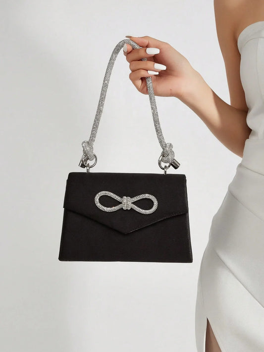 Exquisite and gorgeous butterfly diamond handbag, fashionable and versatile chain shoulder crossbody bag, suitable for travel.