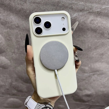 غطاء هاتف سيليكون مغناطيسي فاخر أصلي رسمي متوافق مع MagSafe لهواتف iPhone 17 16 15 14 13 12 11 17 Pro Max لا غنى عنه