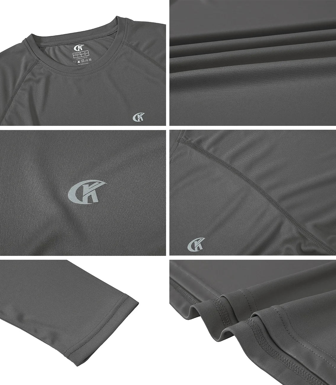 Men UPF 50+ Long Sleeve T-Shirt, Rash Guard Breathable Tops, Pullover Shirt for Sport Fishing Hiking Running Beach Surfing