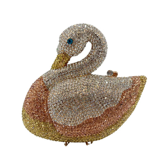 New Product Colorful Jewelry Crystal Swan Evening Bag Luxury Ladies Boutique Evening Bag With High Quality