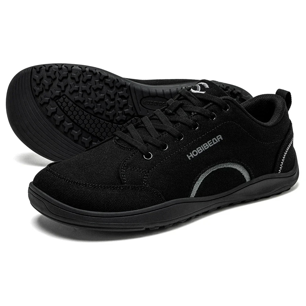 Unisex Canvas Barefoot Shoes Zero Drop Minimalist Sneakes Wide Width Outdoor Trail Running Shoes