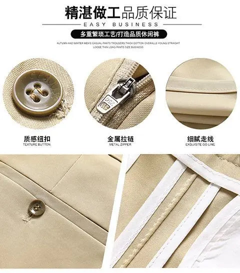 Fashion Men Business Suit Pants Korean Spring Summer Streetwear Male Clothes New Office Casual Solid Loose Straight Trousers 40