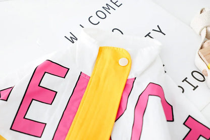 Fashion Spring Autumn Baby Girl Clothes Children Boys Casual Letter Jacket Pants 2Pcs/Set Toddler Cotton Costume Kids Tracksuits
