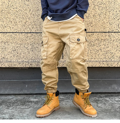 Korean Streetwear Tactical Cargo Pants Japanese Harajuku Casual Plus Size Harem Joggers Men Clothing Multi-Pocket Trousers Male