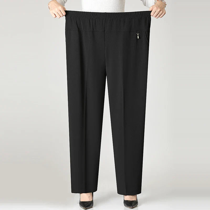 2025 Autumn Fashion Pants Brand Elastic Waist Size Women's Plus Size Thin Pants Casual Office Outdoor Pants