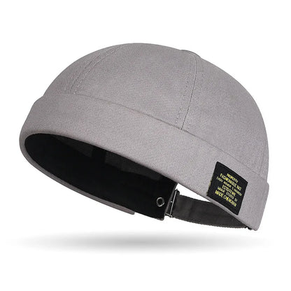 Brimless Hat for Men Women Cotton Classic Solid Color Beanie Beaded Hip Hop Hat for Outside Cycling Riding Activities