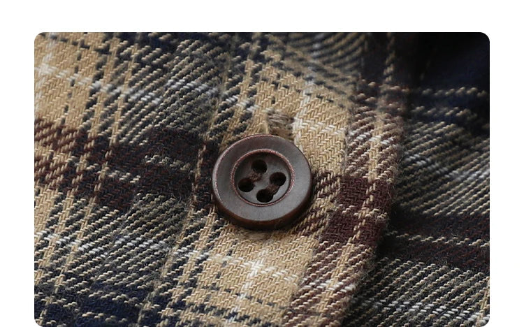 Women Shirts Loose Casual New Sanding Plaid Shirt Long Sleeve Medium Long Length Blouses Female Tops Spring Autumn 2025