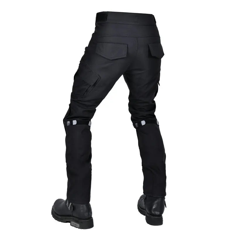 Waterproof Motorcycle Riding Pants All-Season Reflective Strip Adjustable Waistband Knee & Hip Pad for Outdoor Riding pants