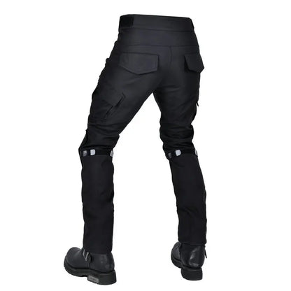 Waterproof Motorcycle Riding Pants All-Season Reflective Strip Adjustable Waistband Knee & Hip Pad for Outdoor Riding pants