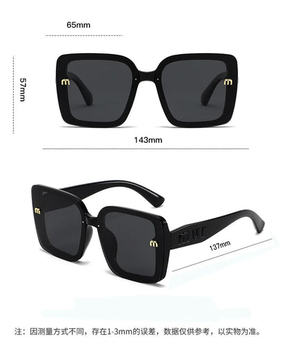 2026 New Luxury Square Sunglasses for Women Sun Glasses Oversized Frame UV400 Protection Trendy Shades for Driving Daily Wear