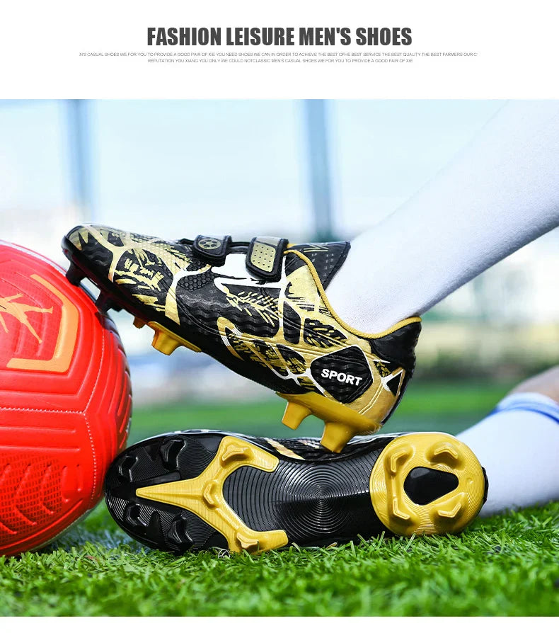 Professional Football Shoes Kids Futsal Sneakers Outdoor Low-cut Soccer Shoes Boys Lightweight Non-slip Children's Sports Shoes