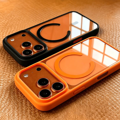 Luxury Candy Bumper Shockproof Phone Cases For iPhone 17 16 15 14 13 Pro Max 17Pro 16Pro For Magsafe Magnetic Clear Back Cover