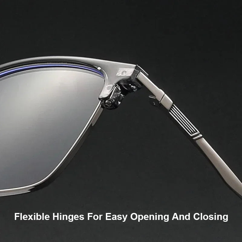 Men's Classic Business Eyeglasses Frames Anti-Blue Light Reading Glasses Myopia Hyperopia Customizable Prescription KE001