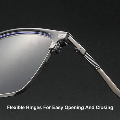 Men's Classic Business Eyeglasses Frames Anti-Blue Light Reading Glasses Myopia Hyperopia Customizable Prescription KE001