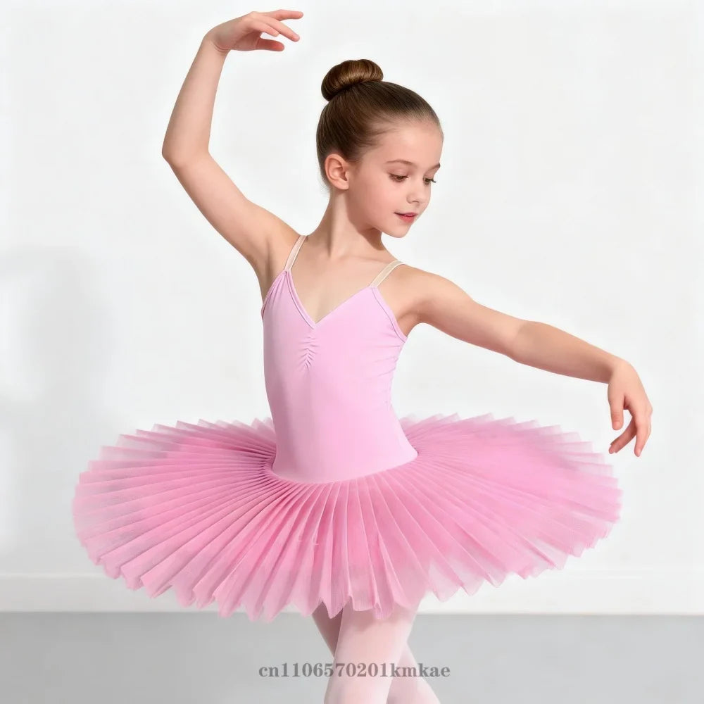 White Pink Ballet Tutu Skirt Swan Lake Ballet Dress Children's Performance Costume Kids Belly Dance Clothing Stage
