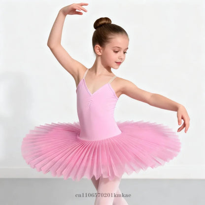 White Pink Ballet Tutu Skirt Swan Lake Ballet Dress Children's Performance Costume Kids Belly Dance Clothing Stage