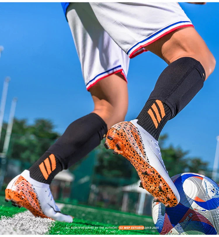 Soccer Cleats for Men Women AG/TF Breathable Cushioned Insole Anti-Slip Outdoor Sports Artificial Grass Football Boots