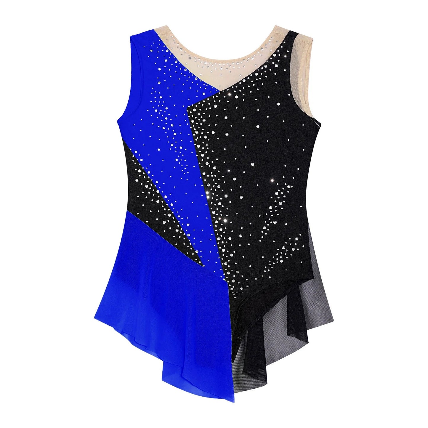 Kids Girls Sparkly Rhinestone Ballet Jersey Leotard Dress Toddler Gymnastics Artistic Figure Skating Dance Leotards Costume