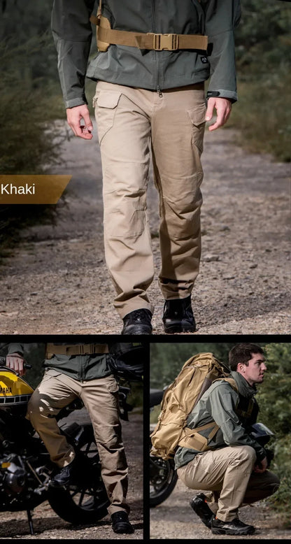 Stretch Canvas 97% Cotton 3% Spandex Tactical Pants For Men Climbing Hiking Trekking Cargo Pants Trousers