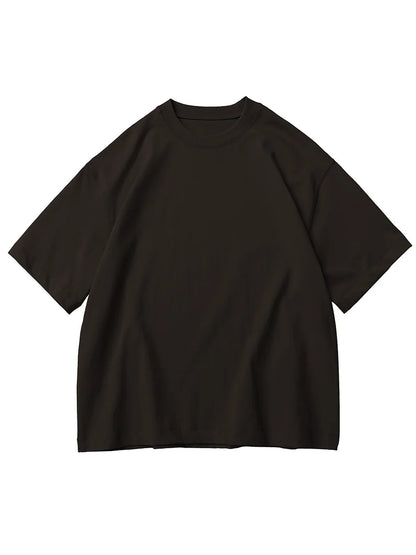 11.29oz 320Grams Heavy Cotton Weight Oversized Loose Men T-shirt Solid Color Drop Shoulder Short Sleeve High Quality