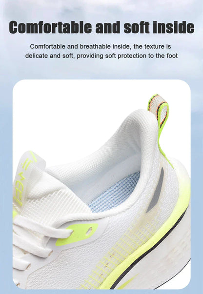 Fashion men's and women's sports running shoes casual breathable mesh surface carbon plate support wear-resistant rubber outsole