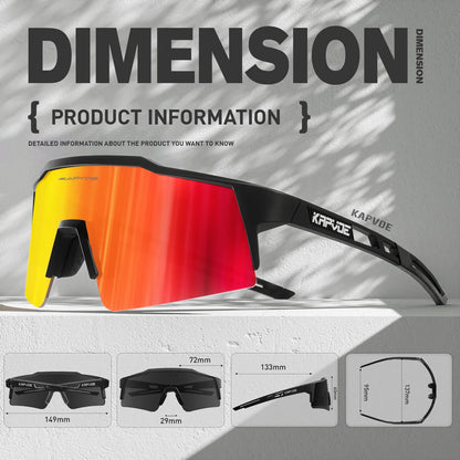 Cycling Sunglasses UV400 Cycling Glasses Polarized Built-in Myopia Frame Man Bicycle Eyewear Outdoor MTB Bike Goggles