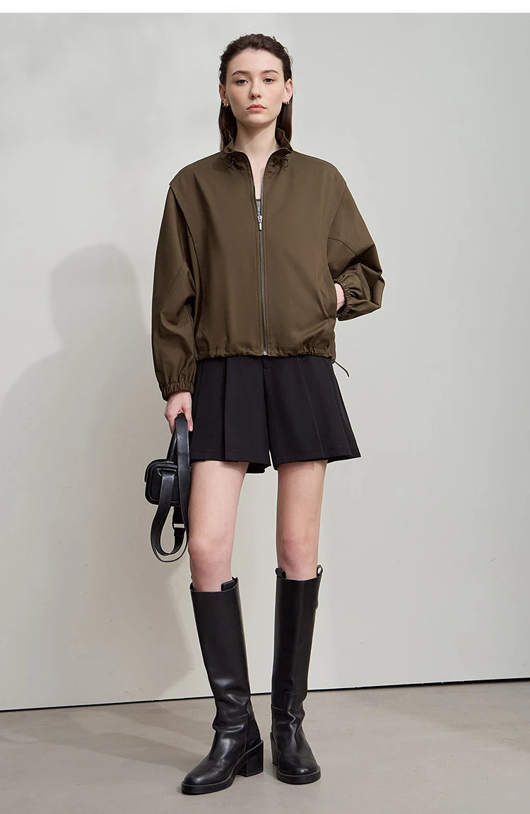 Minimalist Casual Shorts For Women 2025 Autumn Preppy Style Loose Black Shorts Office Lady Luxury Shorts Daily 12523085