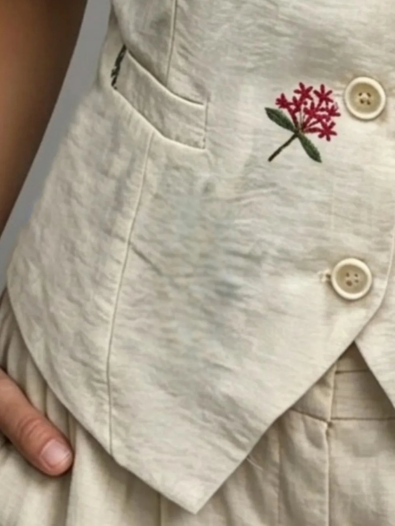 New Arrival Women's Linen Waistcoat for Spring Summer & Autumn, Exquisite Embroidery Craft, Back Waist Adjustable Buckle, Elegan