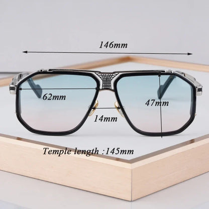 Luxury 0683 Alloy Sunglasses Men Brand Design Women Top Quality Hollow Top Quality Original Irregular Square Classical with Case