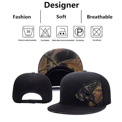 Unisex Helmeted Man Embroidery Hip-hop Hats Spring and Autumn Outdoor Adjustable Casual Baseball Caps Sunscreen Hat
