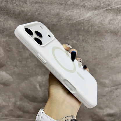 غطاء هاتف سيليكون مغناطيسي فاخر أصلي رسمي متوافق مع MagSafe لهواتف iPhone 17 16 15 14 13 12 11 17 Pro Max لا غنى عنه