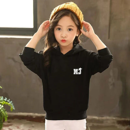 Children's Hoodie+Pants Suit Black 3-12 Years Girl Sweatshirt Sets Boys Pants Suits Michael Jackson Printing Autumn Clothing