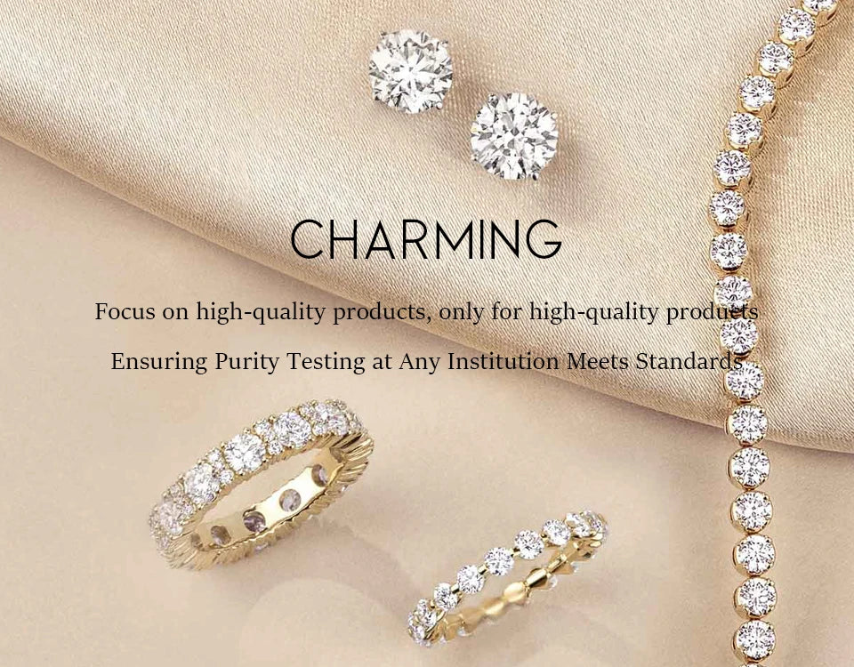 Original Design Moissanite Ring Lab Diamond Sparkling 925 Sterling Silver  for Women Engagement Fine Customized Jewelry