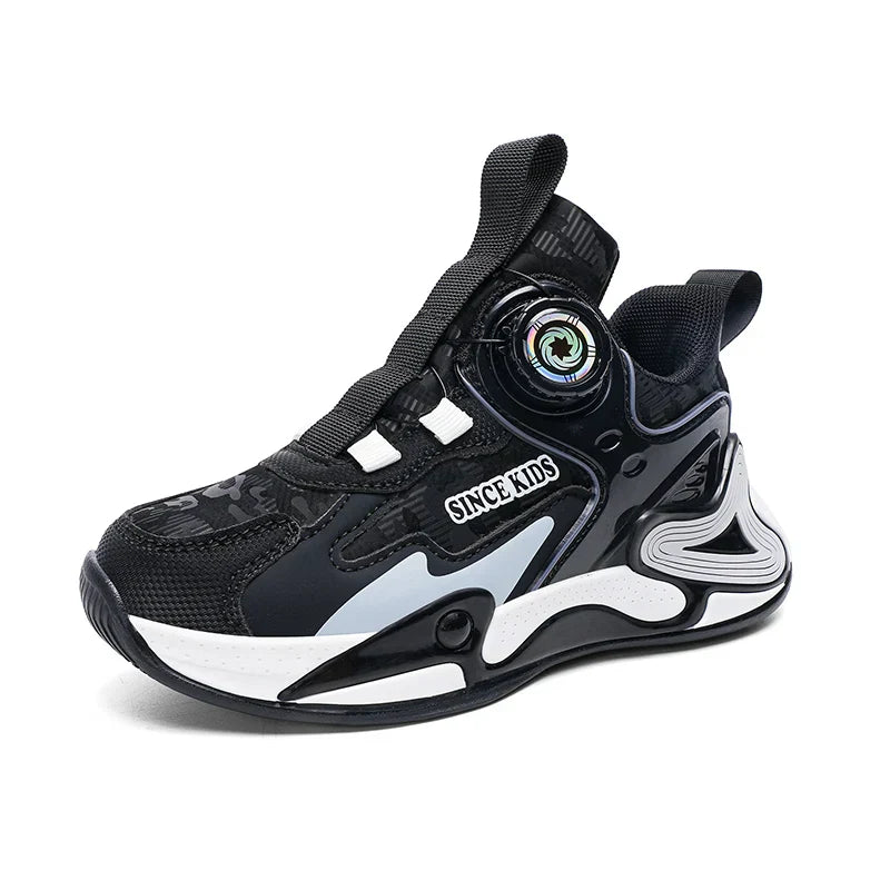 Children Fashion Sneaker Boys Casual Shoes Leather Flat Student Walking Shoes Outdoor Girl Basketball Sports Footwear