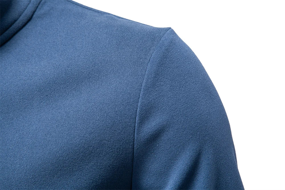 Men Solid Color Soft Shell Zipper Jacket Long Sleeve Pullover Breathable Warm Casual Streetwear