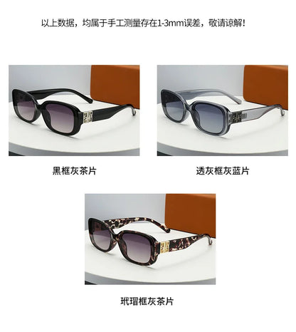 2025 New Rectangle UV400 Sunglasses Trendy and Fashionable Women Eyewear Luxury Small Gafas De Sol Sunglass Female Sun Glasses