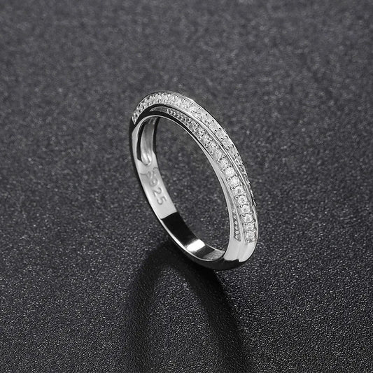 D VVS1 Moissanite Ring 925 Sterling Sliver With GRA Certificate Eternity Band Wedding Engagement Rings For Women And Men