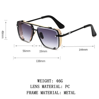 Square Punk Sunglasses For Men Vintage Steampunk Sunglasses Women Trendy Retro Luxe Fashion Glasses Gafas De Sol Hombre Oculos